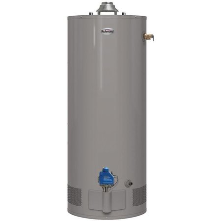 RICHMOND Essential Series Gas Water Heater, Natural Gas, 40 gal Tank, 65 gph, 34000 Btuhr BTU 6G40S-34F3